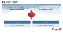 Tablet Screenshot of ic.gc.ca